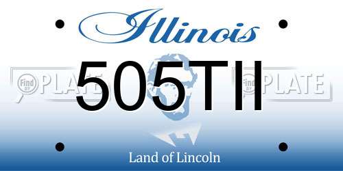 505TII Illinois License Plate