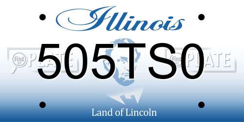 505TS0 Illinois License Plate