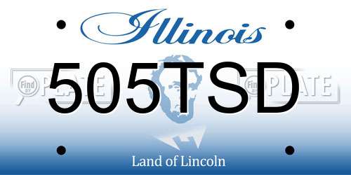 505TSD Illinois License Plate