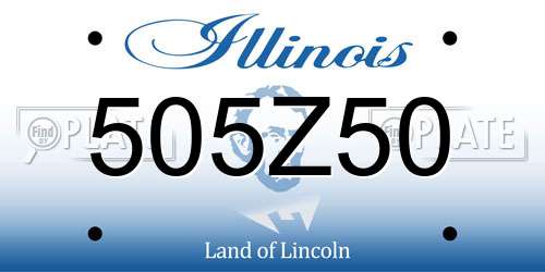 505Z50 Illinois License Plate