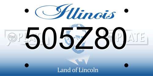 505Z80 Illinois License Plate