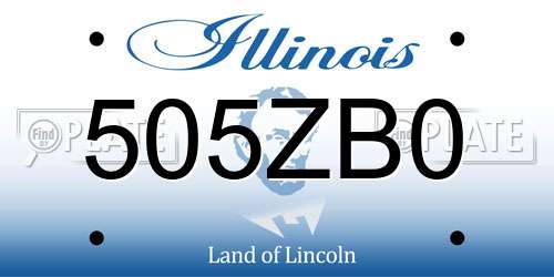 505ZB0 Illinois License Plate