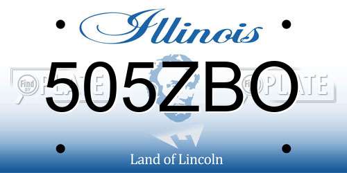 505ZBO Illinois License Plate