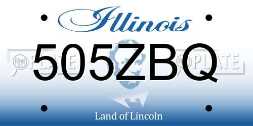505ZBQ Illinois License Plate