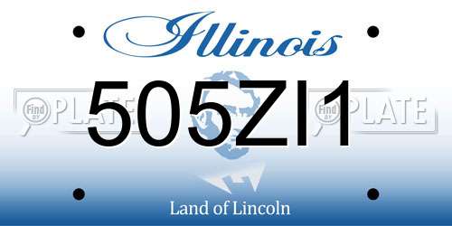 505ZI1 Illinois License Plate