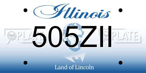 505ZII Illinois License Plate