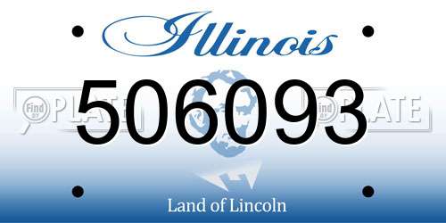 506093 Illinois License Plate