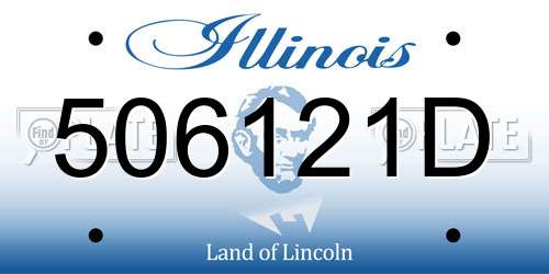 506121D Illinois License Plate