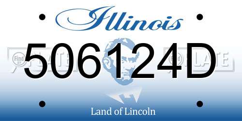 506124D Illinois License Plate