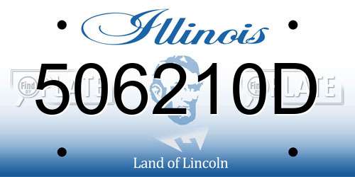506210D Illinois License Plate