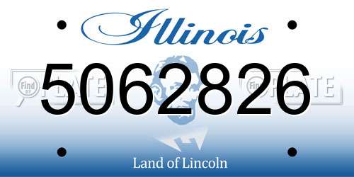 5062826 Illinois License Plate