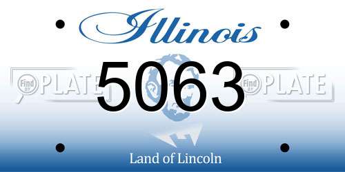 5063 Illinois License Plate