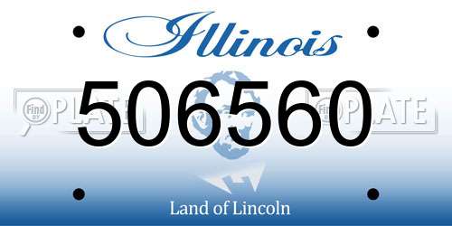 506560 Illinois License Plate
