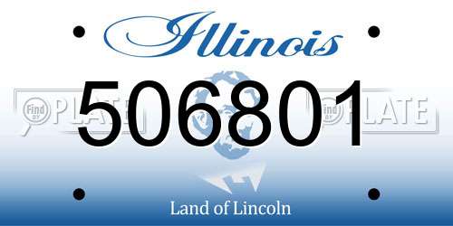 506801 Illinois License Plate