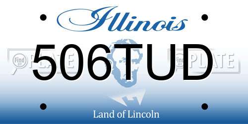 506TUD Illinois License Plate
