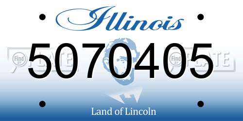 5070405 Illinois License Plate