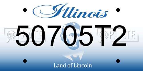 50705T2 Illinois License Plate