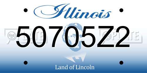 50705Z2 Illinois License Plate