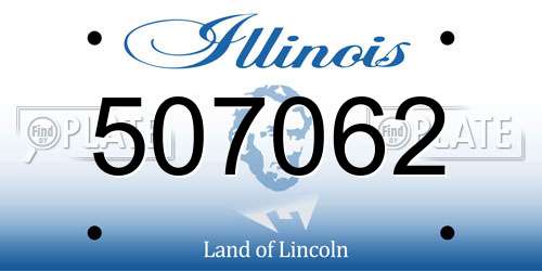 507062 Illinois License Plate