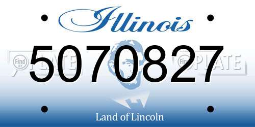 5070827 Illinois License Plate