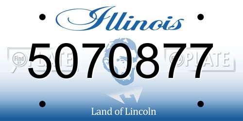 5070877 Illinois License Plate