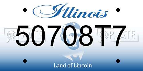 50708T7 Illinois License Plate
