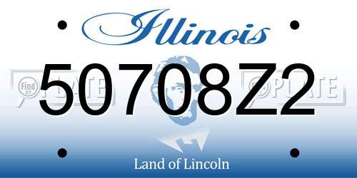 50708Z2 Illinois License Plate