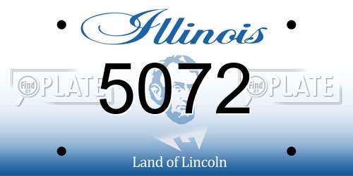 5072 Illinois License Plate