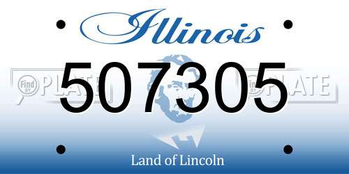 507305 Illinois License Plate