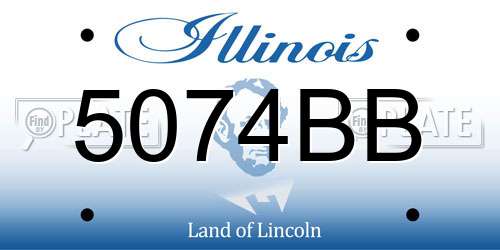 5074BB Illinois License Plate