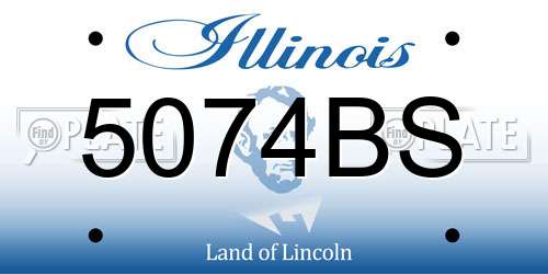 5074BS Illinois License Plate
