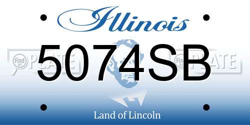 5074SB Illinois License Plate