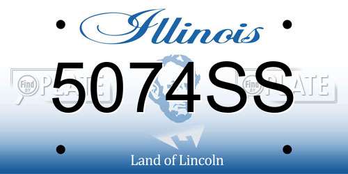 5074SS Illinois License Plate