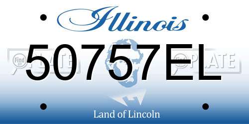 50757EL Illinois License Plate