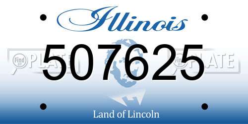 507625 Illinois License Plate