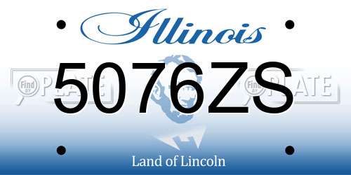 5076ZS Illinois License Plate