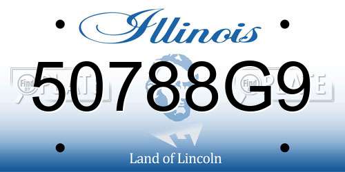 50788G9 Illinois License Plate