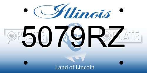 5079RZ Illinois License Plate