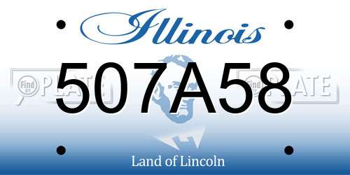 507A58 Illinois License Plate