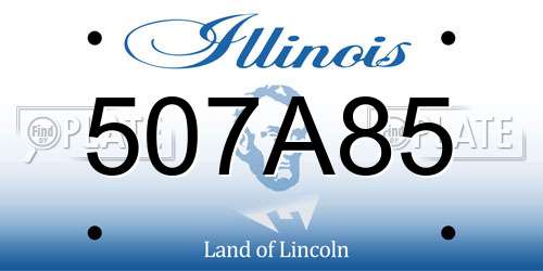 507A85 Illinois License Plate
