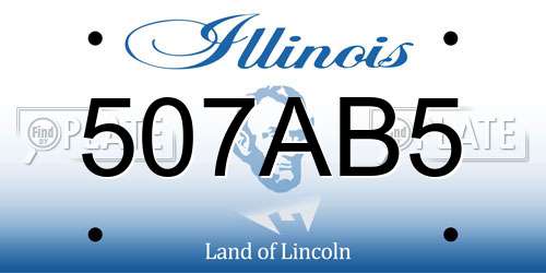 507AB5 Illinois License Plate
