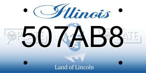 507AB8 Illinois License Plate