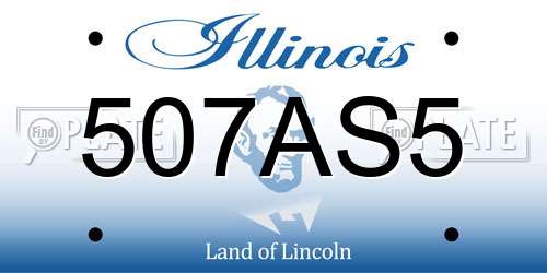 507AS5 Illinois License Plate