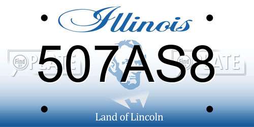 507AS8 Illinois License Plate