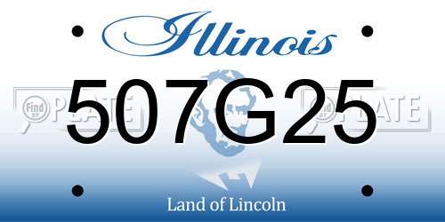 507G25 Illinois License Plate