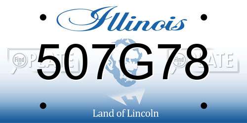 507G78 Illinois License Plate