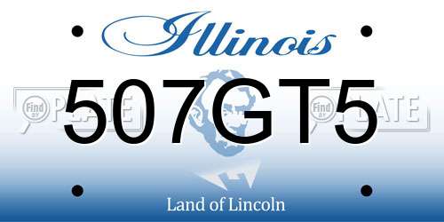 507GT5 Illinois License Plate