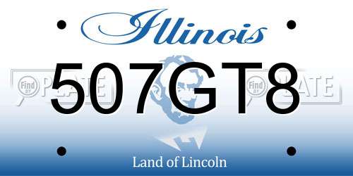 507GT8 Illinois License Plate