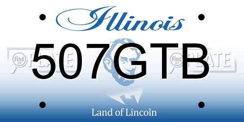 507GTB Illinois License Plate