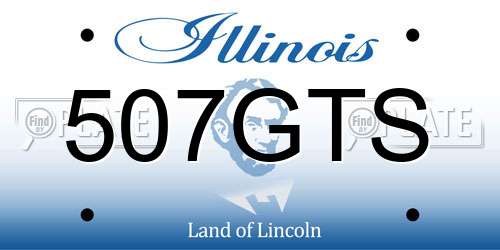 507GTS Illinois License Plate